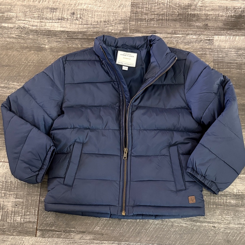 Janie and Jack Navy Puffer Jacket for Kids